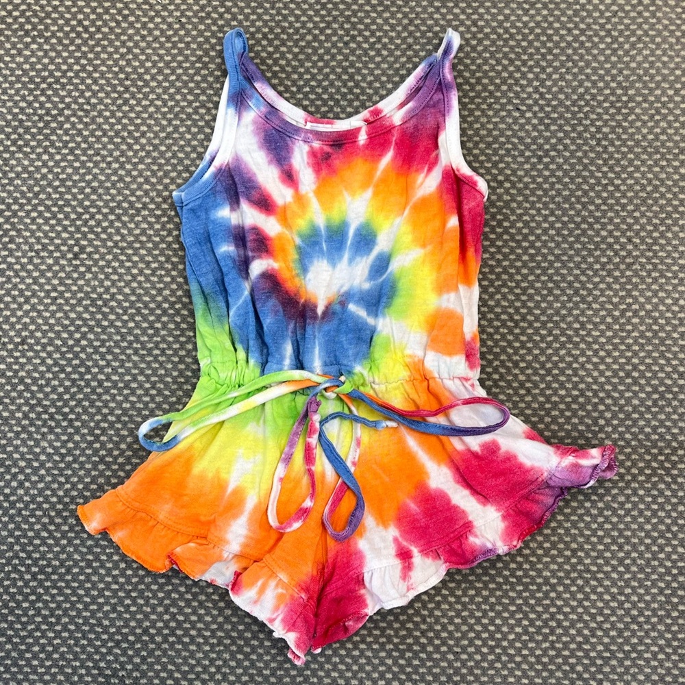 Lucy Rainbow Tie Dye Romper
